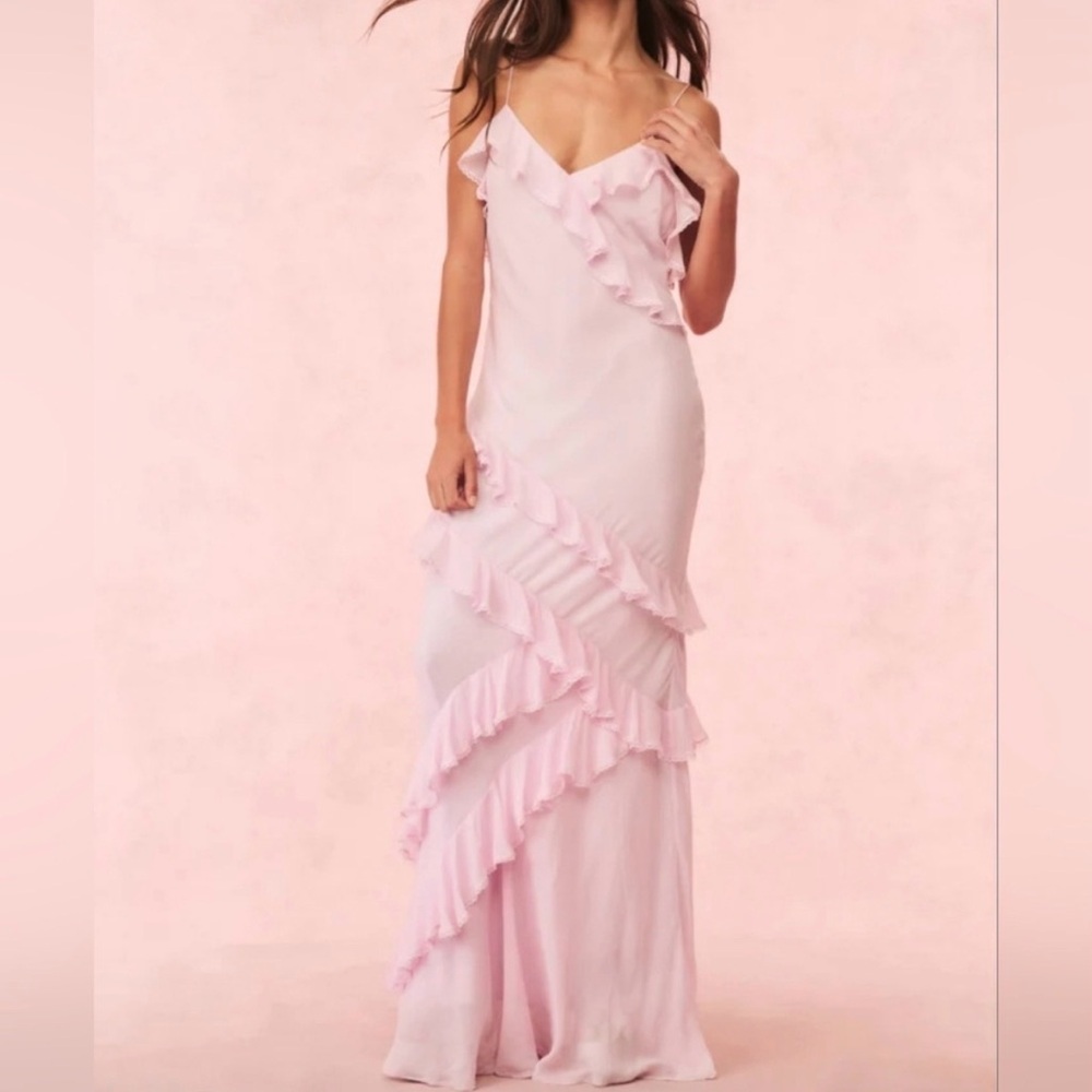 LoveShackFancy Rialto Dress in Soft Lilac